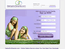 Tablet Screenshot of datingforparents.com